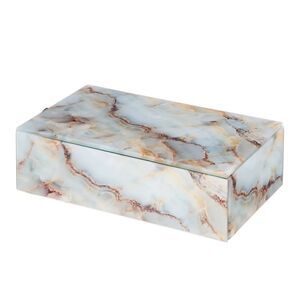 At Home Golden Vein Glass Decorative Storage Box